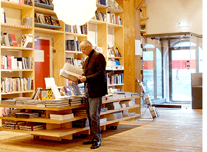 Man in a bookshop