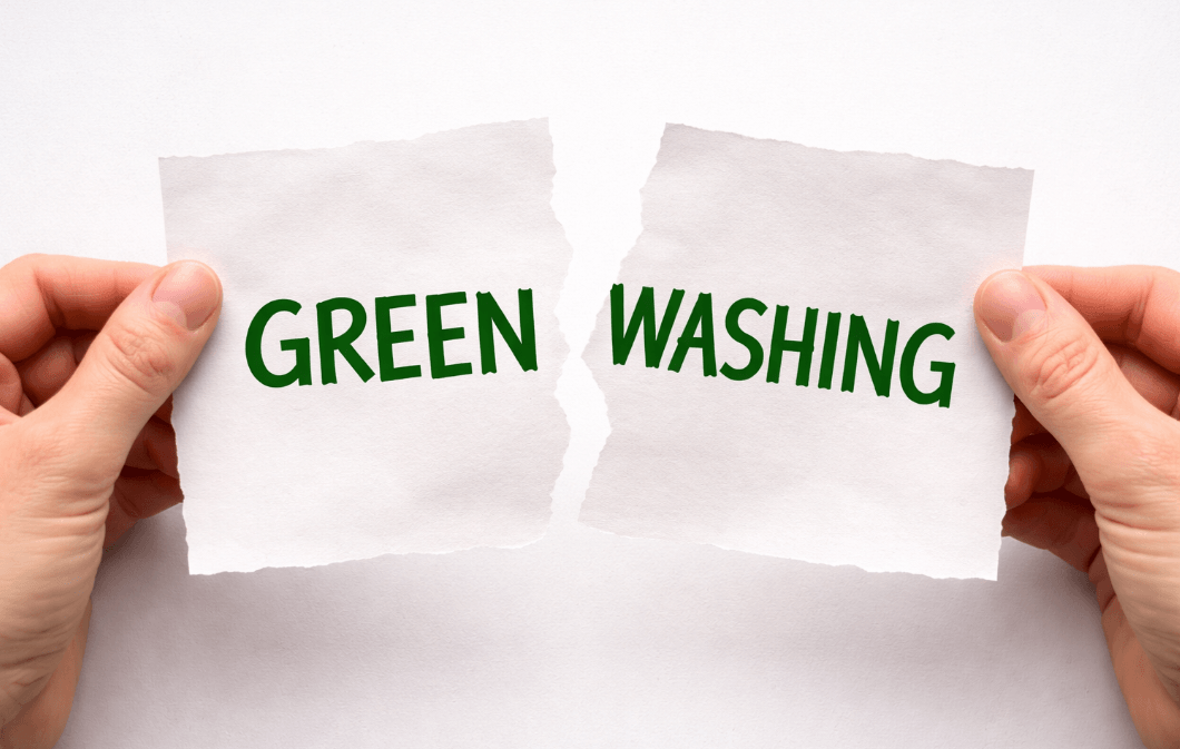A piece of paper with greenwashing written on it.