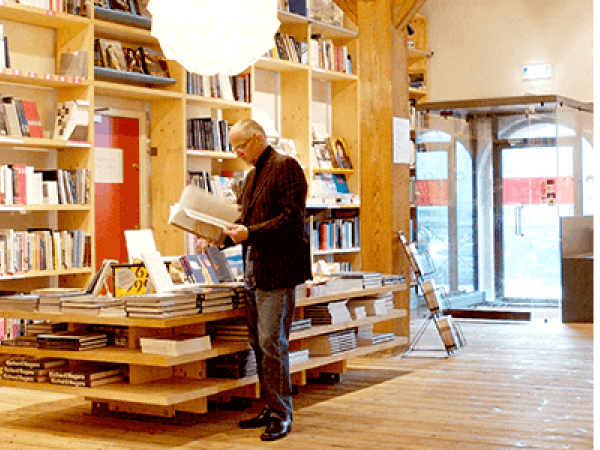 Man in a bookshop
