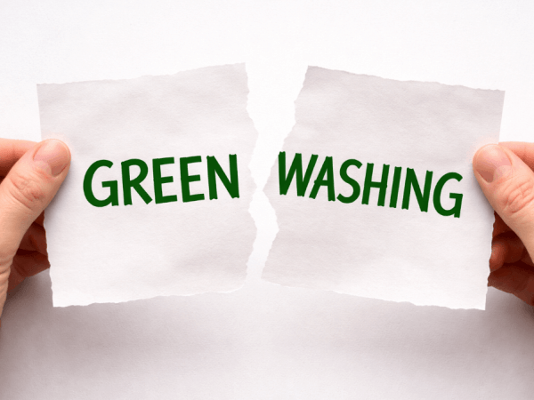 A piece of paper with greenwashing written on it.